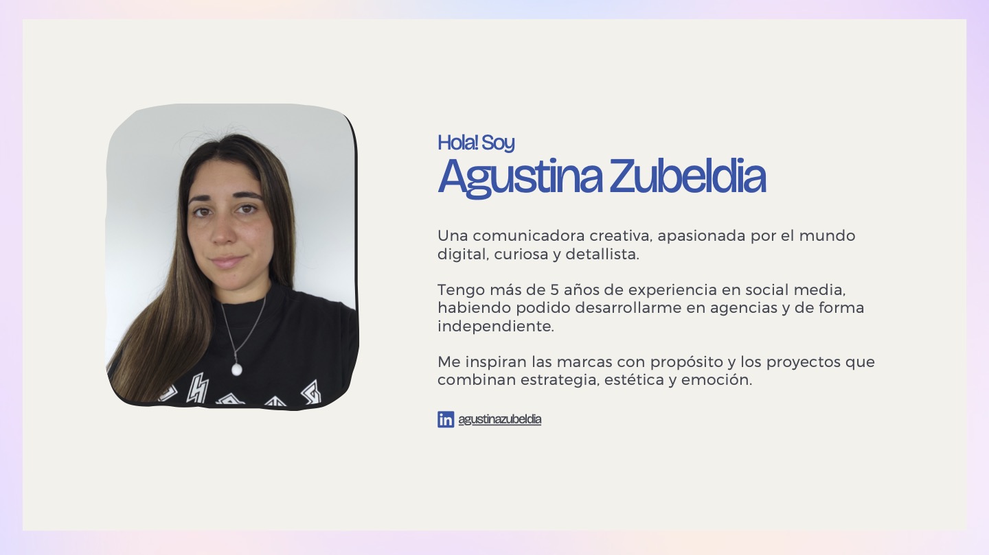 Portfolio Agustina Zubeldia — slide 1